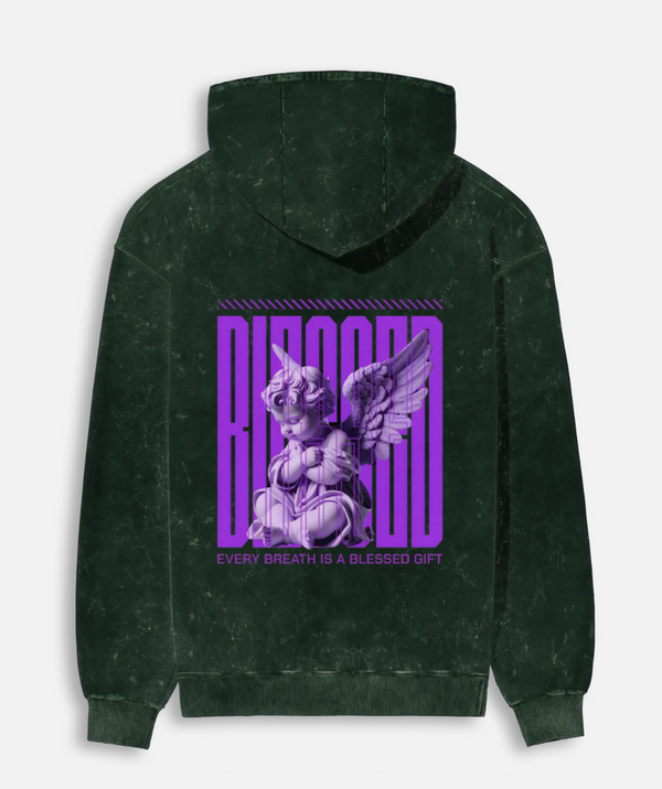 GREEN VENOM (acid wash hoodie)